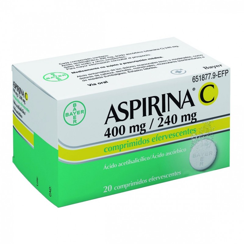 Aspirina C 20 comprimidos efervescentes