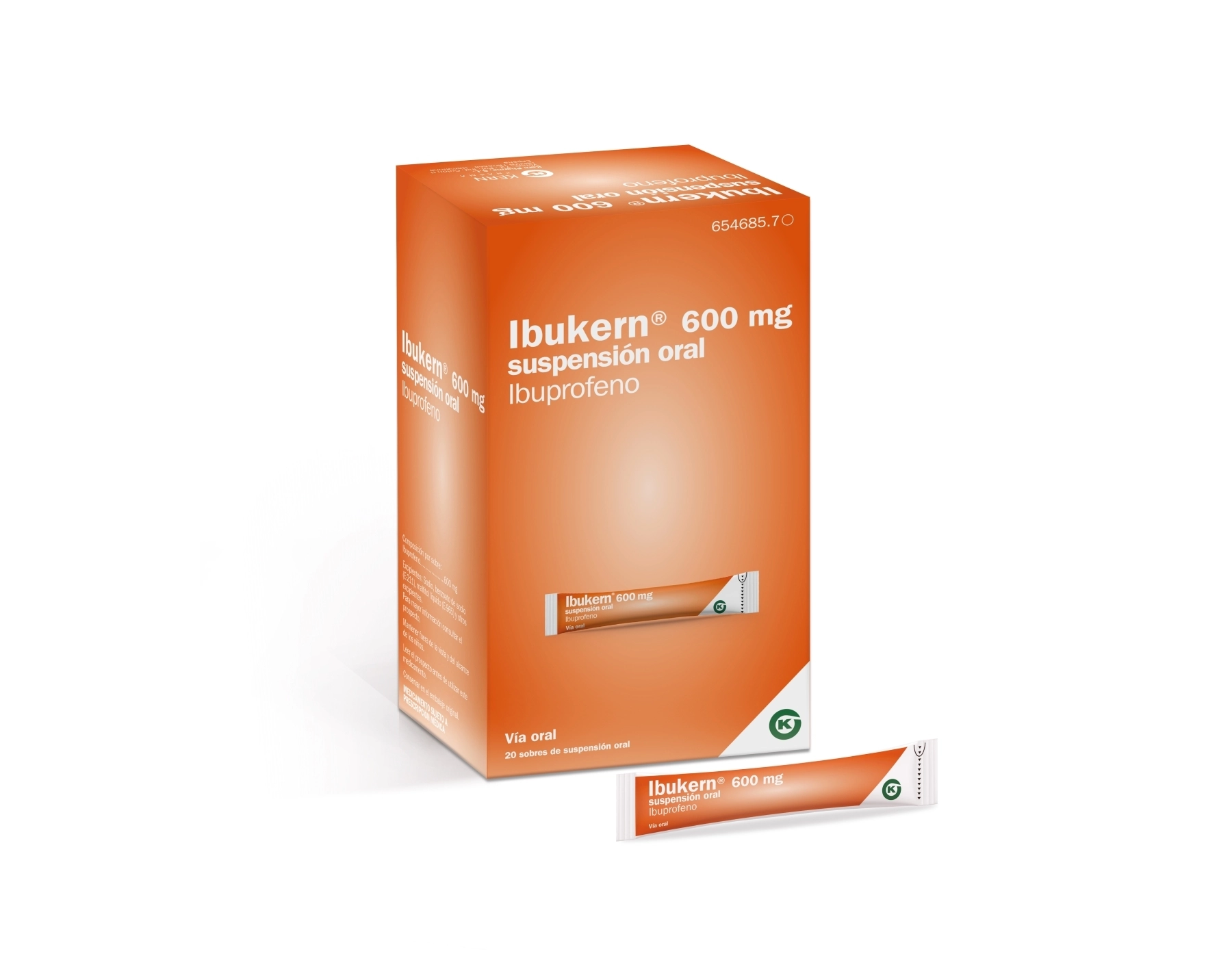 Ibuprofeno 600 mg 40 sobres Kern Pharma